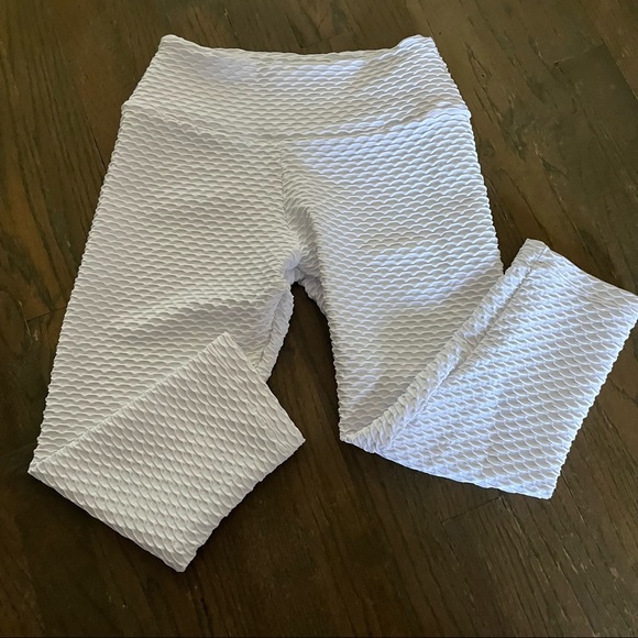 Croco Skin™ Cropped Leggings White - Booty By Brabants - Picture 4 of 5